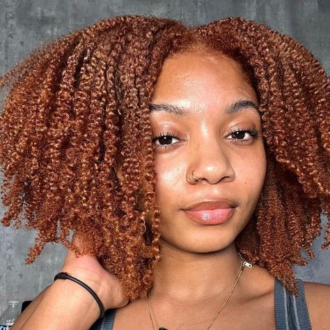 Ginger Type 4 Hair, Curly Afro Hair, Type 4 Hair, Dyed Natural Hair, Natural Hair Community, Curly Afro, Afro Hair, Fall Time, Natural Hair Braids