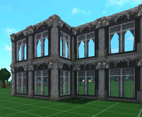 Manor Exterior Dark, Bloxburg Midevil House, Gothic Victorian House Bloxburg, Gothic Castle Bloxburg, Victorian Wall Decals Bloxburg, Blocksburg Castle, Haunted House Bloxburg Ideas, Bloxburg Dark Mansion, Gothic House Layout