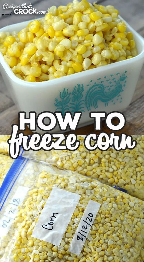 Have you ever wondered How to Freeze Corn? This simple recipe is a tried and true recipe to freeze up some fresh corn to enjoy all year long! via @recipescrock Freezer Corn Recipe, Frozen Corn Recipes, Freezing Fresh Corn, Freezing Corn, Store Fresh Herbs, How To Cook Corn, Corn Recipe, Microwave Cooking, Frozen Veggies