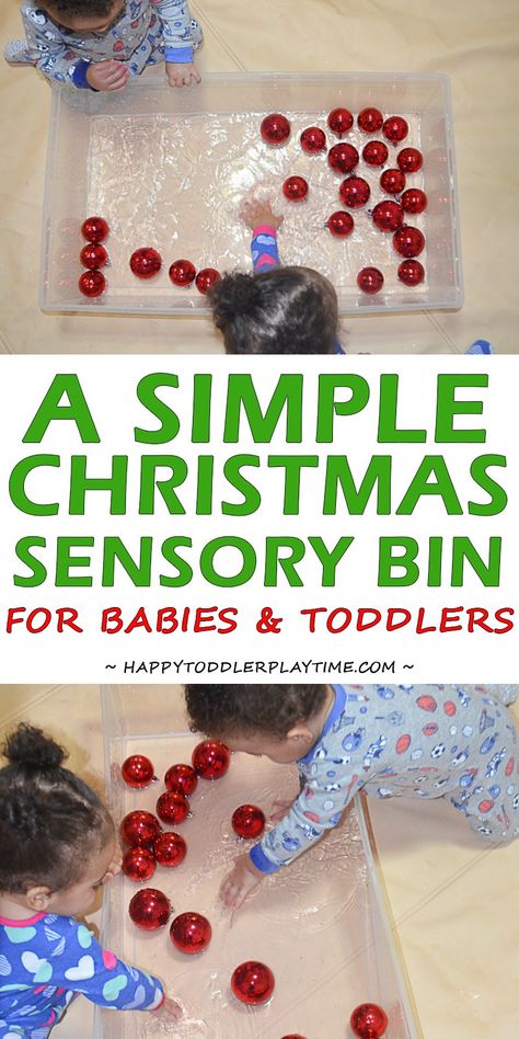 Simple Christmas Sensory Bin for Babies – HAPPY TODDLER PLAYTIME #kidsactivities #christmasactivities #toddleractivities #christmascrafts #babyactivity #toddleractivities Baby Christmas Activities, Sensory Christmas, Christmas Sensory Bin, Baby Christmas Crafts, Valentine Sensory, Christmas Sensory, Christmas Activities For Toddlers, Basket Christmas, Christmas Basket