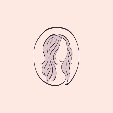 Logo icon for hair stylist and hair salon Stickers For Hair, Hair Graphic Design Art, Logo For Hair Business, Beauty Icons Logo, Hair Stylist Logo Design Ideas, Logo For Hair Salon, Cosmetology Logo Design, Hair Beauty Logo Design, Feedback Logo Instagram