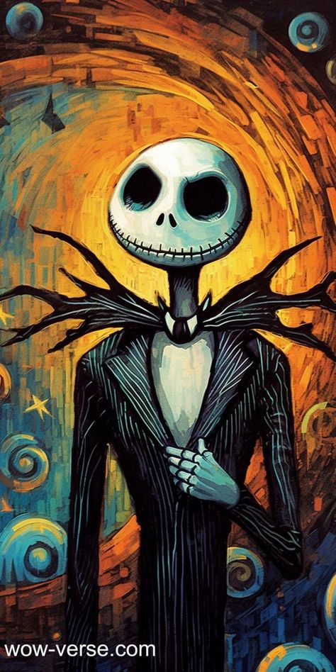 Halloween Drawings Jack Skellington, Monsieur Jack, Jack Skeleton Painting, Jack Skellington Wallpaper Aesthetic, Jack And Sally Drawing, Jack Skellington Painting, Jack Skellington Art, Jack Skellington Wallpaper, Nightmare Before Christmas Rings