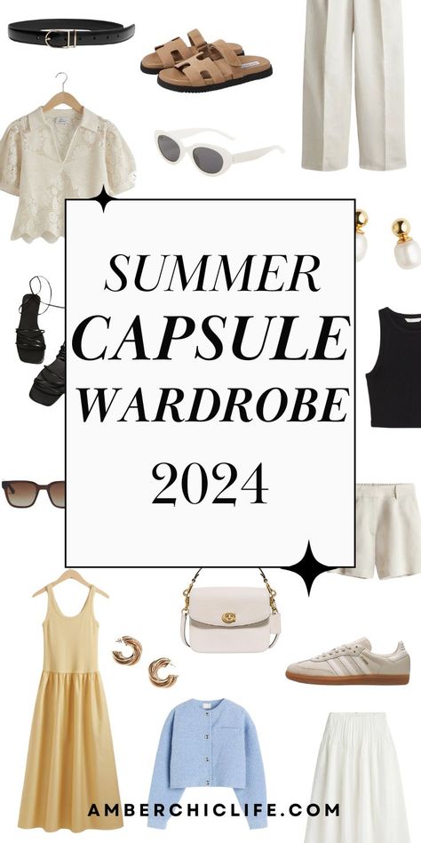 summer outfits, summer capsule wardrobe 2024 Summer 2024 Wardrobe Capsule, Outfits For Cleaning The House, Summer Casual Capsule Wardrobe, European Summer Capsule Wardrobe 2024, Europe Summer Capsule Wardrobe 2024, Vacation Capsule Wardrobe 2024, European Summer Capsule Wardrobe, Capsule Wardrobe Summer 2024, Minimalist Summer 2024 Outfits