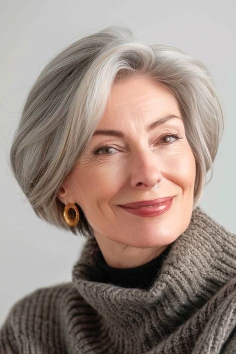 Short Hairstyle Women Widows Peak, Layered Wedge Haircut Over 50, Off The Face Hairstyles Over 50, Bob Hairstyles Without Bangs, Short Hairstyles For Thick Hair Over 50, Short Haircut For Women Over 60, Short Haircuts For Women Over 60, Super Short Bob Hairstyles, Short Hairstyles For Women Over 60