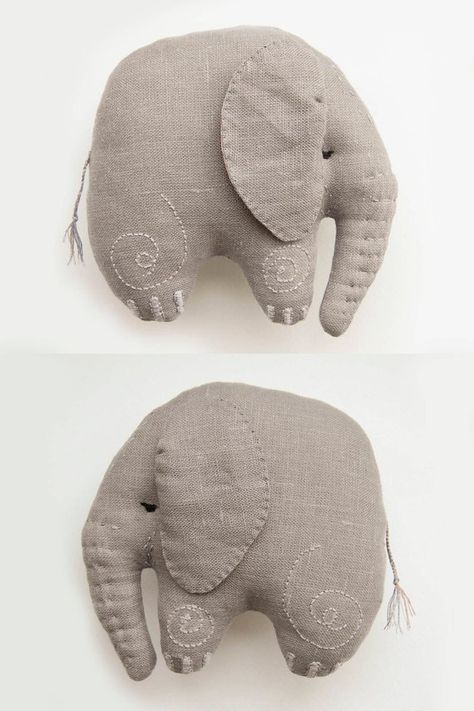 Diy Elephant Plush, Small Shelf Decor, Holiday Hand Towels, Elephant Cute, Stuffed Elephant, Elephant Stuffed Animal, Animal Elephant, Baby Elefant