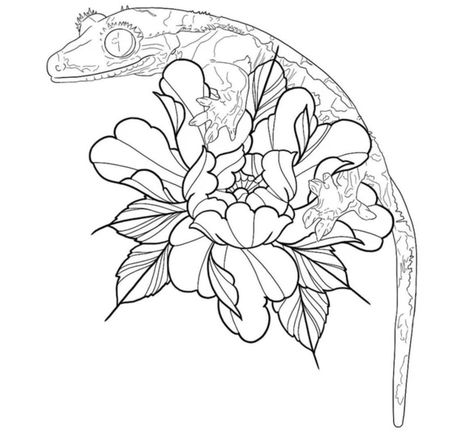 Crested Gecko Tattoo, Gecko Tattoo Design, Gecko Tattoo, Crest Tattoo, Lizard Tattoo, Crested Geckos, Blackout Tattoo, Sketch Tattoo Design, Crested Gecko