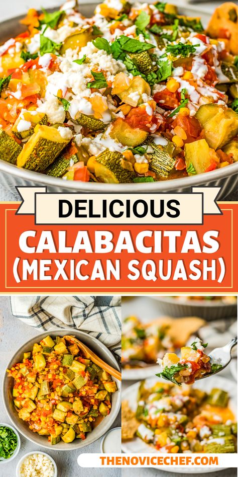 Mexican Summer Squash Recipes, Spanish Squash Recipes, Mexican Squash And Zucchini Recipes, Valencia Diet Meals, Calabasitas Mexican Recipe, Mexican Squash Recipes, Mexican Calabacitas Recipe, Valencia Diet, Calabaza Recipe