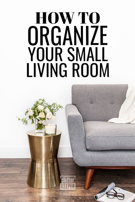 Learn creative space saving storage tips and lots of tricks to help with the layout and organization of your small or narrow living room. These 15 small living room ideas will make your apartment or home feel both cozy and like it has tons of space. #livingroomdesign #smalllivingroom #clutterkeeper Small Living Room Arrangements, Small Living Room Storage, Narrow Living, Small Living Room Furniture, Small Living Room Layout, Narrow Living Room, Living Room Furniture Layout, Small Living Room Design, Living Room Furniture Arrangement