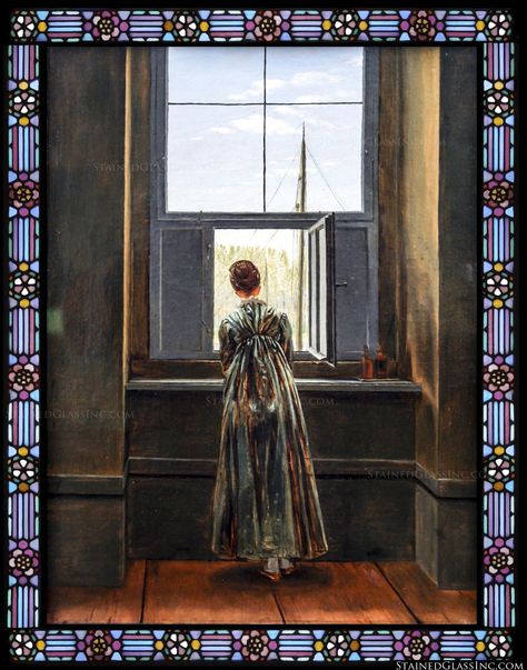 Woman at a Window by Caspar David Friedrich Casper David, David Friedrich, Henry James, Caspar David Friedrich, John Singer Sargent, Washington Square, Rene Magritte, Oil Painting Reproductions, Open Window