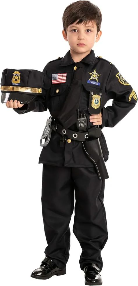 Spooktacular Creations Police Costume for Kids, Cop Costume Outfit Set for Halloween Role-playing, Themed Parties Police Costume For Kids, Police Costume, Police Uniform, Dress Up Party, Child Boy, Theme Activities, Costume For Kids, Police Uniforms, Party Costumes