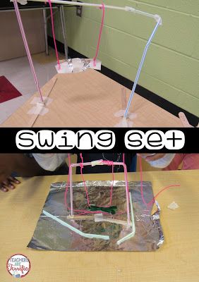 STEM Challenge: Build a playground! Every group build something different. Check this blog post! Stem Playground, Classroom Decor Ideas, Stem Club, Stem Ideas, Teaching Stem, Stem Lab, Engineering Activities, Engineering Design Process, Steam Projects