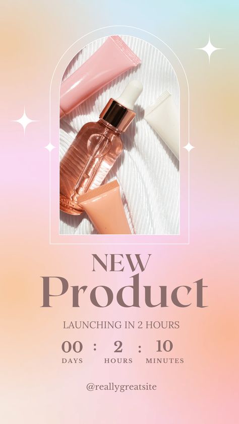 Pink and White Gradient Modern Product Launching Instagram Story New Product Launch Template, New Launch Instagram Story, New Product Launch Instagram Story, Instagram Story Product, Pink Beauty Salon, Advertising Campaign Design, Product Launching, Hello Party, Pink Story