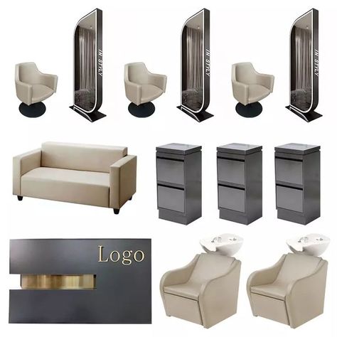 Modern Luxury Design, Hair Salon Furniture, Hairdressing Chairs, Furniture Styling, Chair Furniture, Salon Chairs, Salon Furniture, Chair Style, Furniture Set