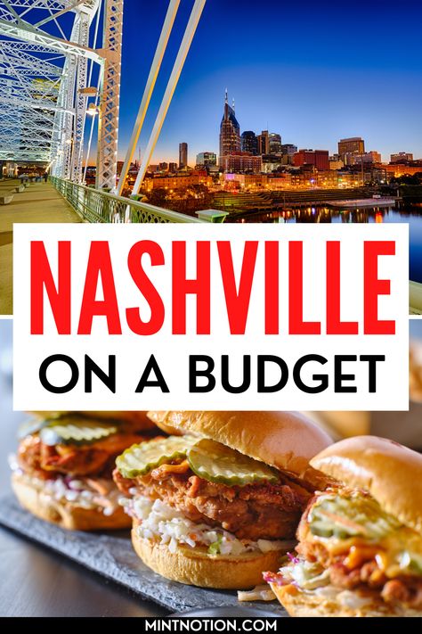 Nashville on a budget: Travel guide for first-timers Nashville On A Budget Tips, Cheap Nashville Trip, Nashville Tennessee New Years Eve, Nashville On A Budget, Trip To Nashville Tennessee, Visiting Nashville Tennessee, Nashville In February Outfits, Nashville Nails, Nashville Tennessee Vacation