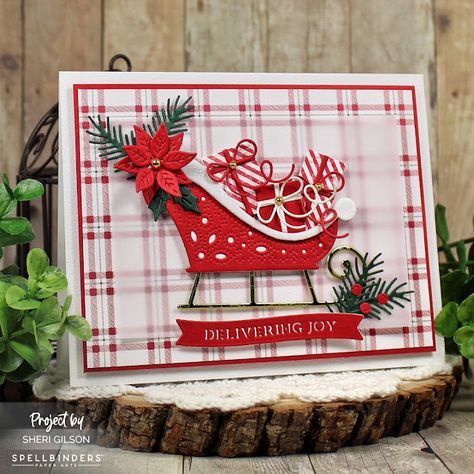 Childrens Christmas Cards, Spellbinders Christmas Cards, Holiday Cards Handmade, Christmas Card Ornaments, Beautiful Christmas Cards, Spellbinders Cards, Stampin Up Christmas Cards, Christmas Labels, Christmas Card Crafts