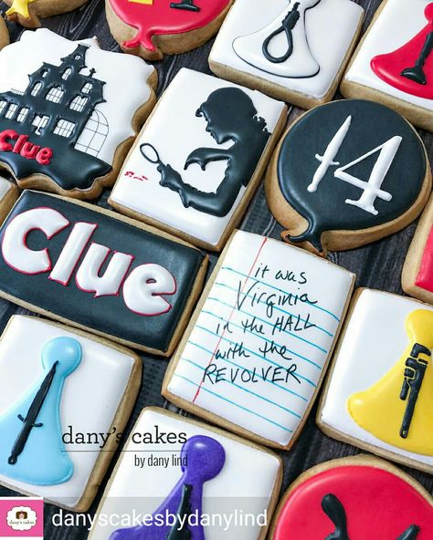 Clue games Clue Dinner Party, Clue Themed Party, Clue Game, Detective Party, Dream Bakery, Cookie Board, Dinner Party Ideas, Clue Party, Themed Party Ideas