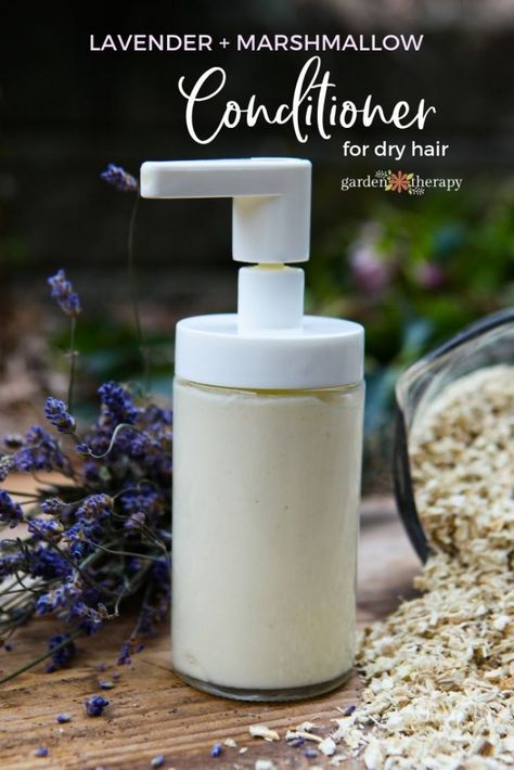 Lavender and Marshmallow Root Homemade Conditioner Recipe for Dry Hair Lavender Conditioner, Diy Hair Conditioner, Homemade Conditioner, Conditioner For Dry Hair, Diy Conditioner, Hair Recipes, Organic Cream, Conditioner Recipe, Natural Hair Conditioner