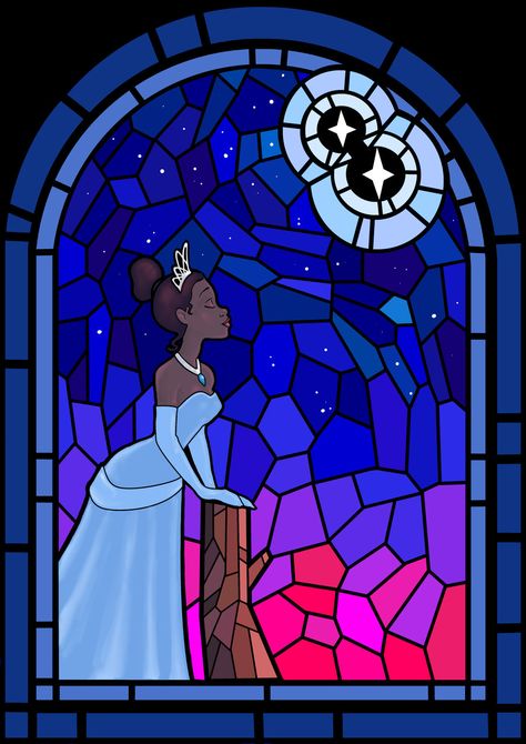 Disney Stained Glass, Deco Disney, Princesa Tiana, Disney Princess Tiana, Glass Painting Designs, Disney Fanart, Disney Nerd, Princess Tiana, Deviant Art