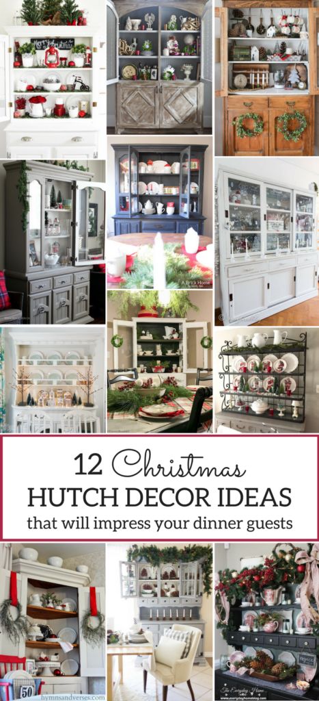 Decorate China Cabinet Display, Christmas Hutch Decorating Ideas, How To Decorate A Hutch, Christmas Hutch Decor, Hutch Decorating Ideas, Curio Cabinet Decor, Christmas Hutch, China Cabinet Decor, China Hutch Decor