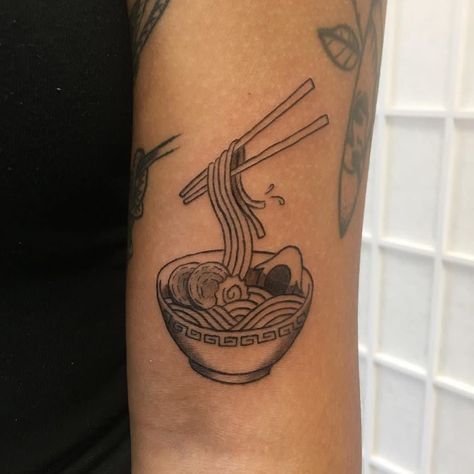 Some Rad Ramen by @vchenica_tattoo  . . . . . #ramentattoo  #foodtattoo #asiantattoo #handpolkartist #handpolktattoo #smalltattoo #lowereastside #nyctattoo #lowermanhattan Pho Tattoo Design, Ramen Tattoo Minimalist, Soup Bowl Tattoo, Miso Soup Tattoo, Ramen Bowl Tattoo, Pho Tattoo, Dumpling Tattoo, Soup Tattoo, Ramen Tattoo