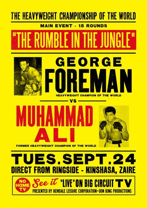 From iconic art to tiger eyes: Your guide to the best, worst boxing posters ever - The Athletic Vintage Boxing Posters, Muhammad Ali Poster, Jungle Poster, Don King, Muhammad Ali Boxing, Vintage Boxing, Birth Card, Mohamed Ali, Rumble In The Jungle