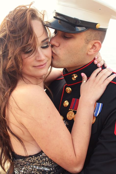 Pre-Ball Photo-shoot - Sunset Cliffs, San Diego Military Ball Pictures Marines, Marine Corps Couple Pictures, Marine Ball Pictures, Marine Photoshoot, Military Couple Photography, Ball Photoshoot, Ball Pictures, Military Boyfriend, Marine Pictures