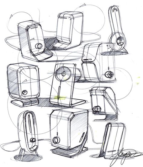 Sketch-A-Day 157: Speakers Sketch-A-Day | Sketch-A-Day | Sketches by Spencer Nugent Constructional Drawing, Props Sketch, Speaker Sketch, Speaker Drawing, Product Sketch, Structural Drawing, Design Sketching, Thumbnail Sketches, Line Sketch