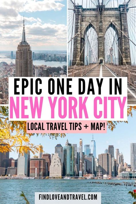 Nyc Day Trip, One Day In Nyc, New York Day Trip, New York Guide, Day Trip To Nyc, York Things To Do, Nyc Attractions, Nyc Itinerary, Day In Nyc