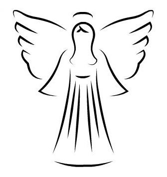 Christmas Angel Illustration, Angel Drawing Easy, Angel Outline, Angel Y Diablo, Prophetic Painting, Angel Wings Drawing, Angel Clipart, Flower Templates Printable, Wood Burning Patterns Stencil