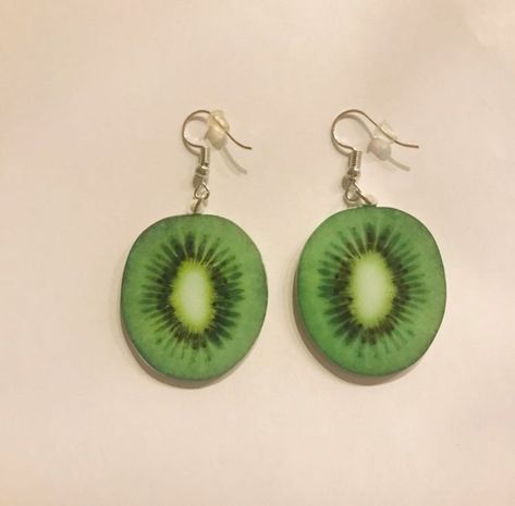 Queso Fresco Recipe, Kiwi Earrings, Kiwi Slice, Homemade Queso, Homemade Jewelry Cleaner, Lesbian Earrings, Shrinky Dink Jewelry, Shrinky Dink Earrings, Crazy Earrings