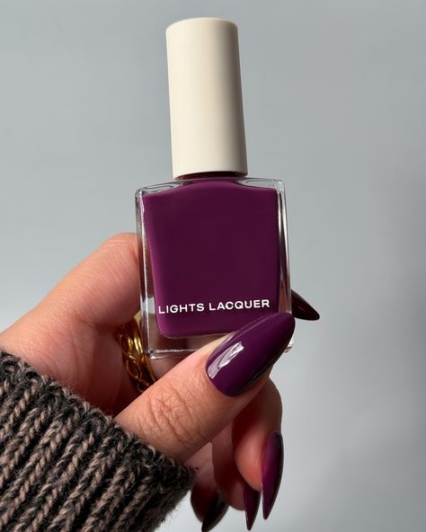 Lights Lacquer, Home for the Harvest 🧺 The purple we’ve been missing 😍💜 Figgy Delight, a plum purple polish with a creme finish • use code COLORNOOK to save on your purchase @lightslacquer • use code THECOLORNOOK to save on your purchase @nominal #lightslacquer #homefortheharvest #fallnails #fallnailcollection #nailpolishswatch #nailswatch #nailinspo #purplenails #fignails #auberginenails #figgydelight purple crème nail polish autumn fall Plum Purple, Purple Nails, Fig, Nail Inspo, Nail Polish, Purple, Nails