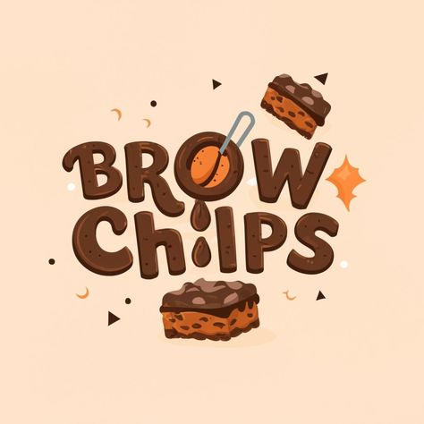 Ideogram Logo Brand Makanan, Brownies Logo Design Ideas, Brownie Packaging Design, Brownies Business, Brownies Logo, Brownies Packaging, Collage Scrapbook Layouts, Congo Bars, Brownie Packaging