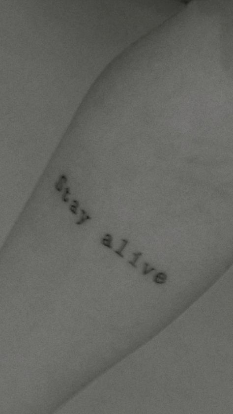 #stayalivetattoo#jungkook Stay Alive Jungkook, Alive Tattoo, Keep Alive, Please Stay, Stay Alive, Dream Tattoos, Staying Alive, Body Mods, Tattoo Ideas