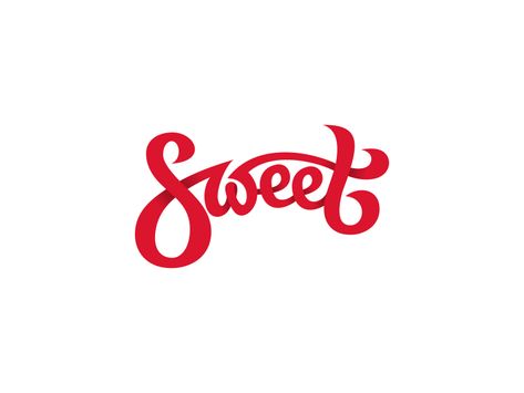 Sweet by Dalius Stuoka // Typography Typography Fonts Handwriting, Dessert Logo, Sweet Logo, Candy Logo, Design Club, Book Logo, Word Mark Logo, Logo Design Typography, Bold Logo