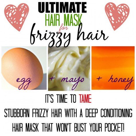 Hair Mask For Frizzy Hair, Mask For Frizzy Hair, Egg Mayo, Honey Hair Mask, Deep Conditioning Hair Mask, Homemade Hair Mask, Conditioning Hair Mask, Diy Hair Masks, Homemade Hair