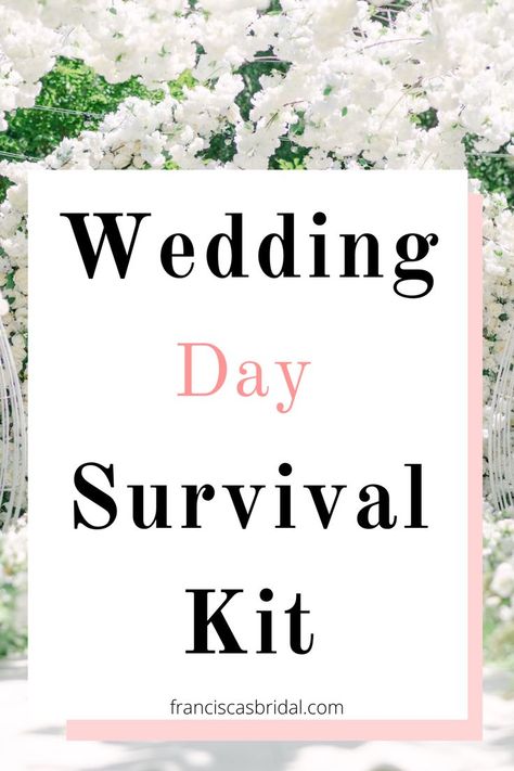 Bridal Survival Kit For Bride, Bride Emergency Kit List, Bridal Emergency Kit List, Wedding Emergency Kit List, Emergency Wedding Day Kit, Survival Kit Wedding, Wedding Day Survival Kit, Wedding Survival Kit, Bride Kit