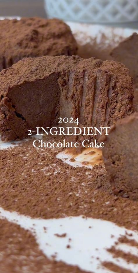 Chocolate Cake- 2 Ingredients Impossible Cake, 2024 Health, Healthy Chocolate Cake, Easy Cakes, Cocoa Cake, Chocolate Torte, Ww Desserts, Rich Desserts, Cake Easy