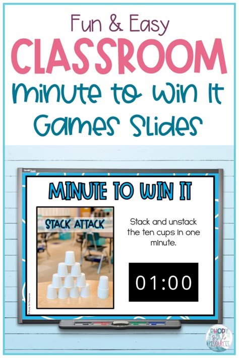 Minute To Win It Games For School, Easy Minute To Win It Games For Kids, Minute To Win It Games For Kids, Classroom For Kindergarten, Classroom Games Elementary, Christmas Minute To Win It, Subitizing Activities, Games For Kids Classroom, Class Activity