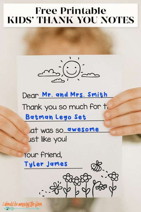 Free Printable Kids' Thank You Notes with Blanks to Fill In Printable Thank You Notes, Twin Birthday Parties, Thank You Card Design, Printable Notes, Printable Thank You Cards, Fill In The Blank, Grandma's House, Printable Kids, Twin Birthday