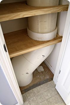 Diy Laundry Chute, Laundry Chute Ideas, Laundry Shoot, Laundry Chute, Entry Closet, Basement Laundry, Thrifty Decor Chick, Pvc Tube, Laundry Decor