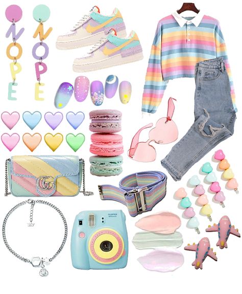 Kidcore Fashion Pastel, Enid Sinclair Outfit Ideas, Candy Core Outfits, Pastel Core Outfits, Pastel Kidcore Outfits, Kid Core Outfits, Cute Pastel Outfits, Kidcore Fashion, Pastel Skies