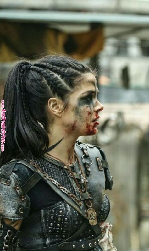 Viking Hairstyles Female, Hairstyles Viking, Hairstyles Long Bob, Viking Hairstyles, Hairstyles Female, Rubber Band Hairstyles, Octavia Blake, Viking Braids, Marie Avgeropoulos