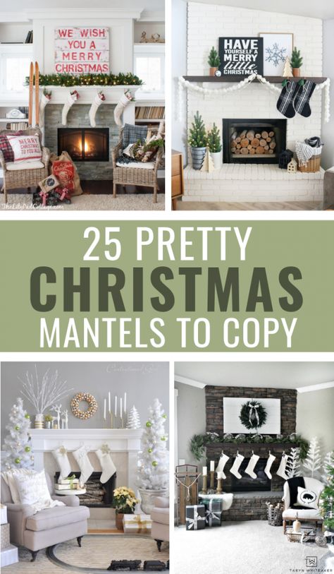 25 Pretty Christmas Mantel Decorating Ideas To Copy Christmas Bell Craft, 3d Ganesha, Christmas Mantel Decorating Ideas, Bell Craft, Christmas Fireplace Mantels, Mantel Decorating Ideas, Winter Diy Crafts, Mantel Decorating, Christmas Art Projects