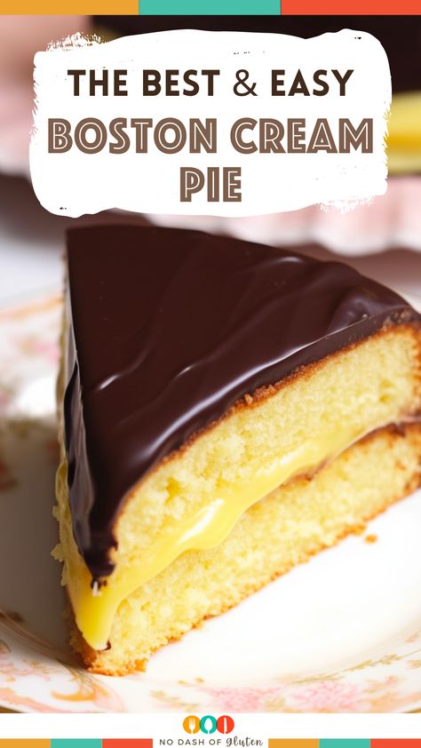 Whip up a classic Boston Cream Pie with our foolproof recipe! Dive into layers of soft vanilla cake, luscious pastry cream, and glossy chocolate ganache. Ideal for any celebration or as a treat to brighten your day, this dessert is a crowd-pleaser. Easy to follow, you'll enjoy every step of making this iconic treat. Save this recipe and start baking to create sweet memories! Boston Creme Pie Trifle, Dairy Free Boston Cream Pie, Gluten Free Boston Cream Pie, Easy Boston Cream Pie, Boston Creme Pie, Soft Vanilla Cake, Boston Cream Pie Recipe, Boston Cream Cake, Gluten Free Holiday Recipes