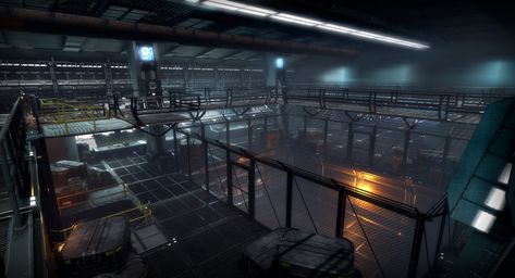 ArtStation - Sci-fi Environment, Joakim Engholm Sci Fi Prison, Sci Fi Environment Concept Art, Sci Fi Interior Design, Scifi Ship, Sci Fi Room, Ship Parts, Alien Isolation, Spaceship Interior, Sci Fi Environment