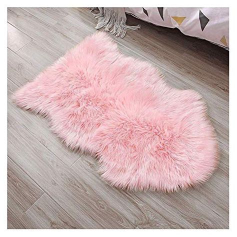 HEQUN Faux Fur Sheepskin Style Rug Faux Fleece Chair Cover Seat Pad Soft Fluffy Shaggy Area Rugs For Bedroom Sofa Flo... Attic Bedroom Ideas, Emily Anderson, Sheepskin Chair, Bedside Rugs, Faux Fur Area Rug, Freshman Dorm, La Furniture, Faux Sheepskin Rug, Flat Inspiration