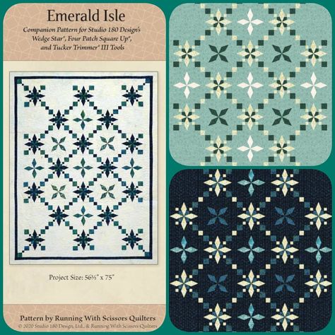 Emerald Isle Quilt Pattern, Running With Scissors, How To Quilt, Irish Chain Quilt, Four Patch, Quilting Tools, Emerald Isle, Pattern Blocks, Quilt Inspiration