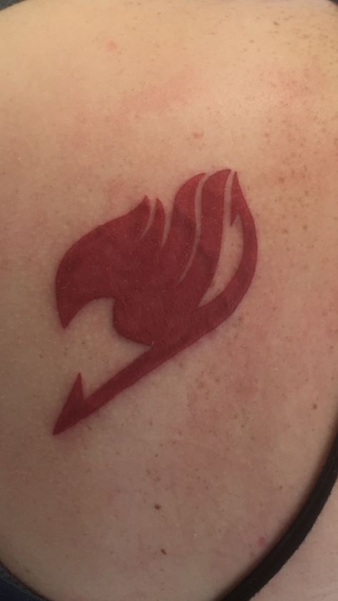 Anime Fairy Tail Tattoo, Fairytale Tattoo Ideas Anime, Fairy Tail Inspired Tattoo, Fairy Tail Guild Mark Tattoo, Fairytail Tattoo Anime, Fairy Tale Anime Tattoo, Fairytale Anime Tattoo Ideas, Fairy Tail Logo Tattoo, Fairy Tail Symbol Tattoo