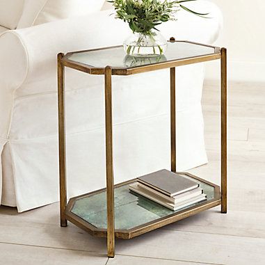 Kendall Rectangle Side Table Rectangle Side Table, Bronze Side Table, Small Accent Tables, Gold Side Table, Narrow Side Table, Side Table Decor, Shelves Wall, Brass Side Table, Table Decor Living Room