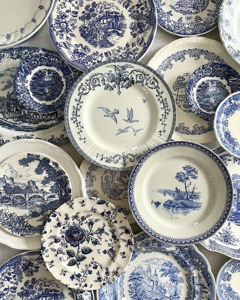 Dish Design Plates, Blue Porcelain Aesthetic, Teresa Core, Porcelain Aesthetic, Blue And White Aesthetic, Navy Aesthetic, Dishes Sets, Vintage Table Decor, Literary Magazine